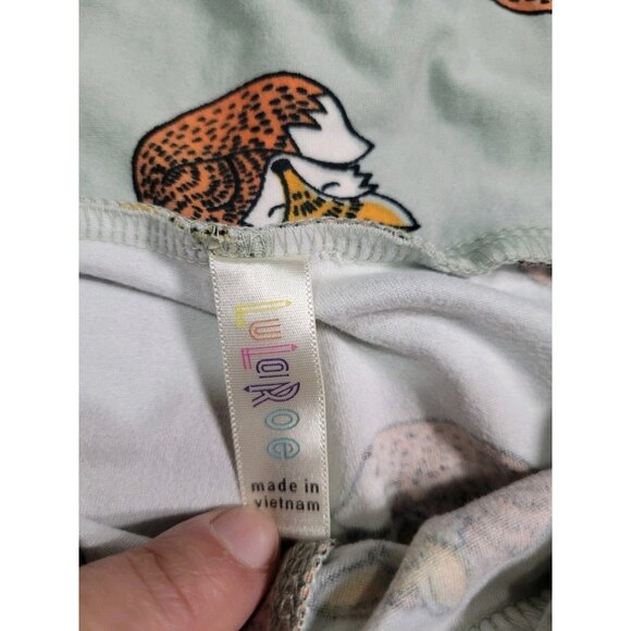 OS LuLaRoe One Size Leggings Fox Foxes Woodland Nature Rare ! - Picture 7 of 10